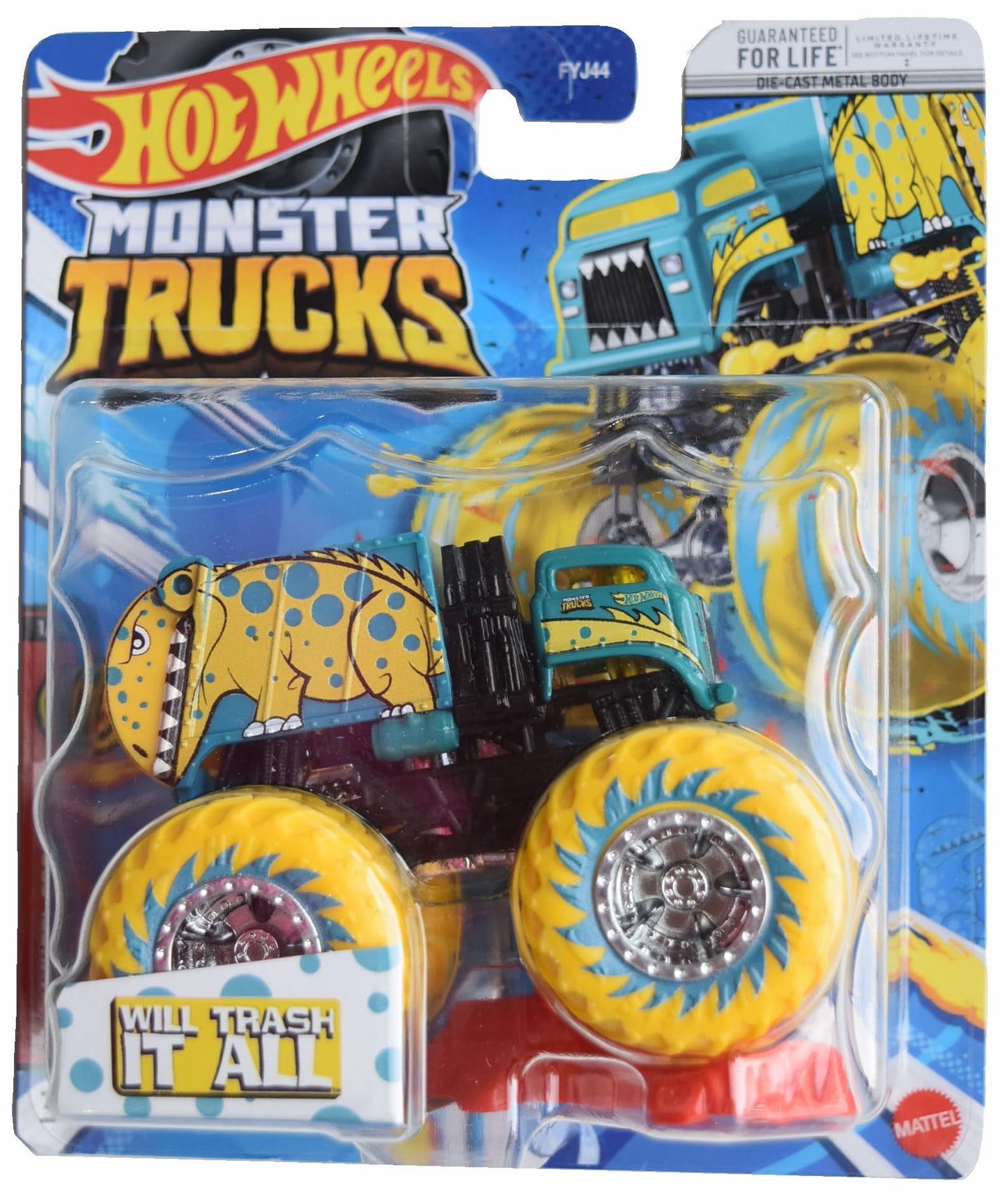 Hot Wheels Monster Trucks Will Trash It All, Wheel Cool 1/6 Connect and Crash Car