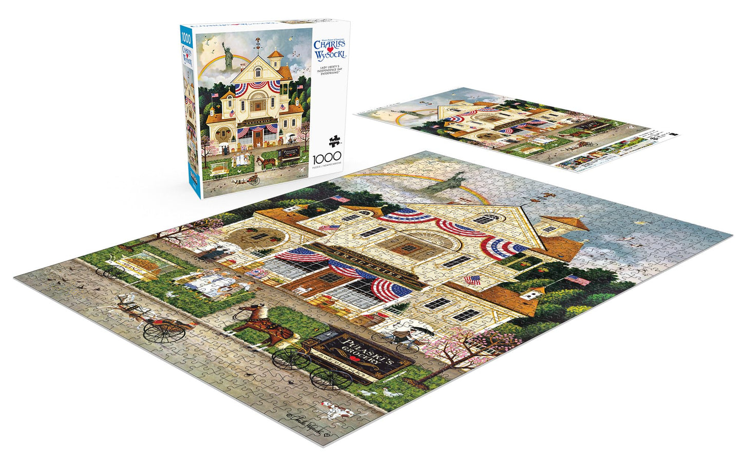 Buffalo Games - Charles Wysocki Lady Liberty - 1000 Piece Puzzle for Adults