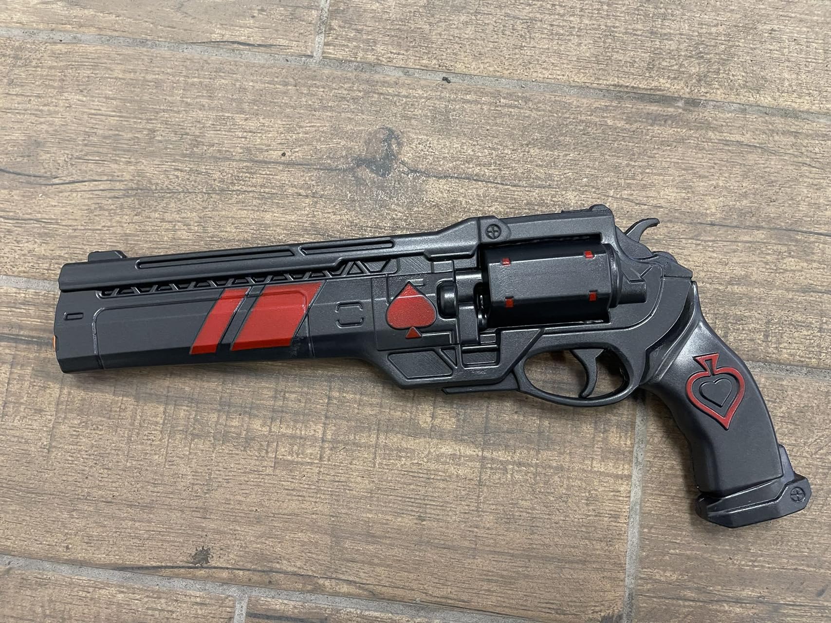 15.5 inch Foam Hand Cannon Prop Cosplay Costume Foam Pistol Game Anime Xmas Collection (Red)