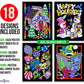 Super Pack of 18 Fuzzy Velvet Coloring Posters (Christmas Edition) - Excellent Family Time Craft Project to Share and Color - All Ages DIY Coloring