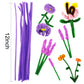 PenVinoo 862 Pieces Art & Craft Supplies Set DIY Activities & Parties Pipe Cleaners Craft Set 200 Pcs Pipe Cleaners 454 Pcs Pom Poms 208 Pcs Wiggle