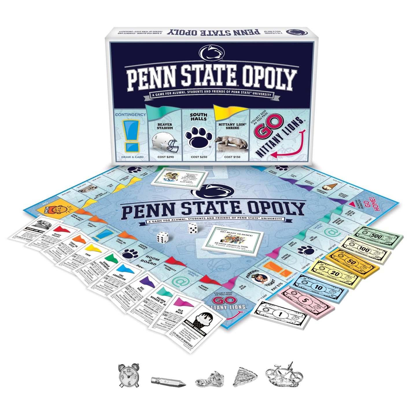 Late for the Sky Penn Stateopoly Board Game - Campus Property Trading Family Strategy Game for Adults & Kids, Alumni Gift, 2-6 Players, College