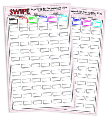 3Z Living Swipe Scorepads - 2 Official 25-Page Scorepads = 50 Score Sheets, Same as The Scorepad That Comes with Swipe Card Game Box