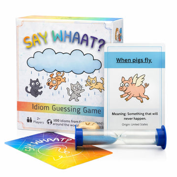 Mellow Minds Idiom Guessing Card Game: 100 Cards. Fun Party Learning for Families Kids and Adults, Charades, Drawing and Describing with Global