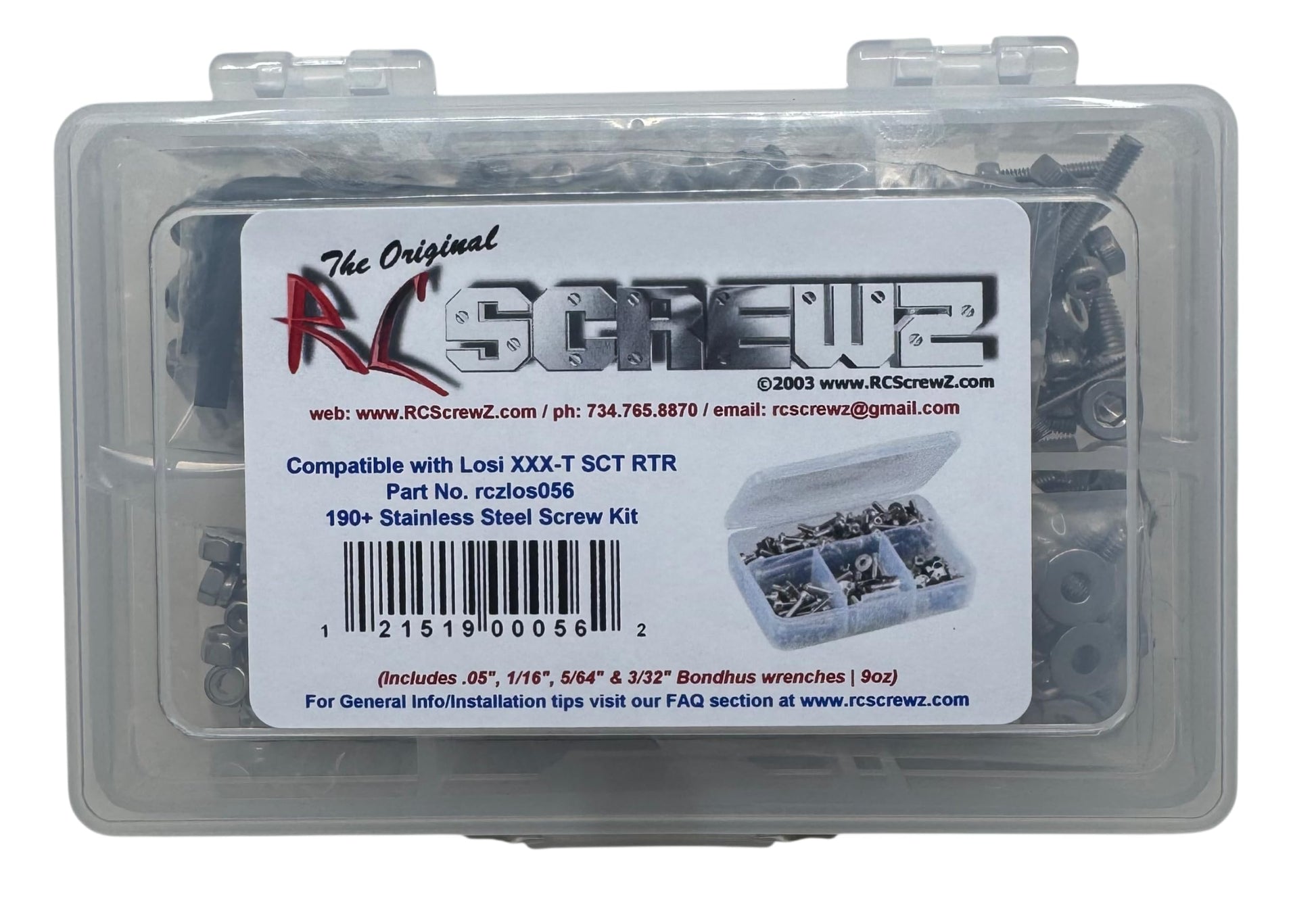 Rc Screwz Compatible with Team Losi XXX-T Sct Stainless Steel Screw Kit - Rczlos056