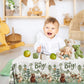Gumwaqu Adventure Baby Shower Tablecloth,Let The Adventure Begin Supplies 3pcs Oh Boy Waterproof Woodland Forest Table Covers for Mountain Wilderness