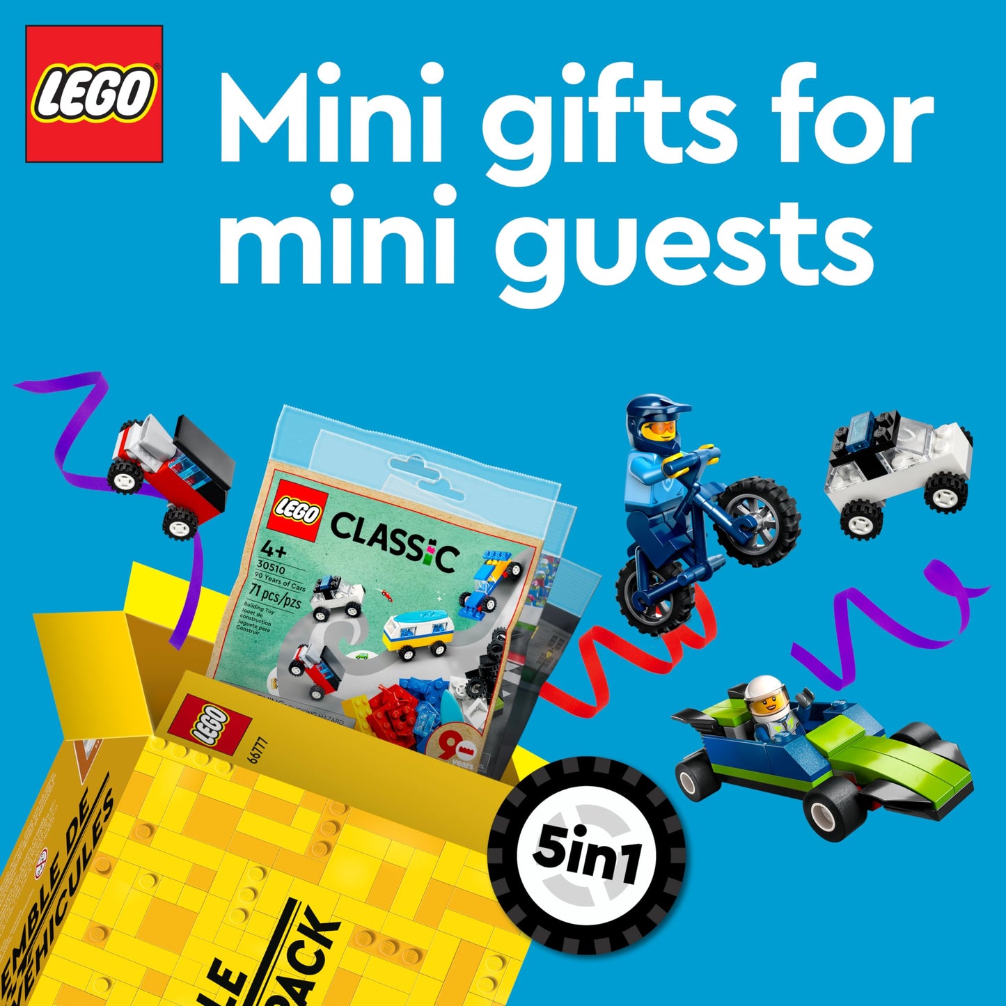 LEGO Creator Vehicle Pack 66777 Collectible Car Set with Buildable Car Toys, Great Party Favors for Goodie Bags or Stocking Stuffers for Boys, Girls