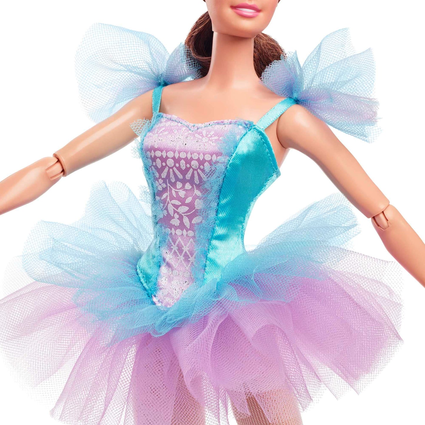 Barbie Signature Articulating Ballet Wishes Collection Doll with Satin Ballet Outfit, Multilayer Tulle Tutu and Accessories