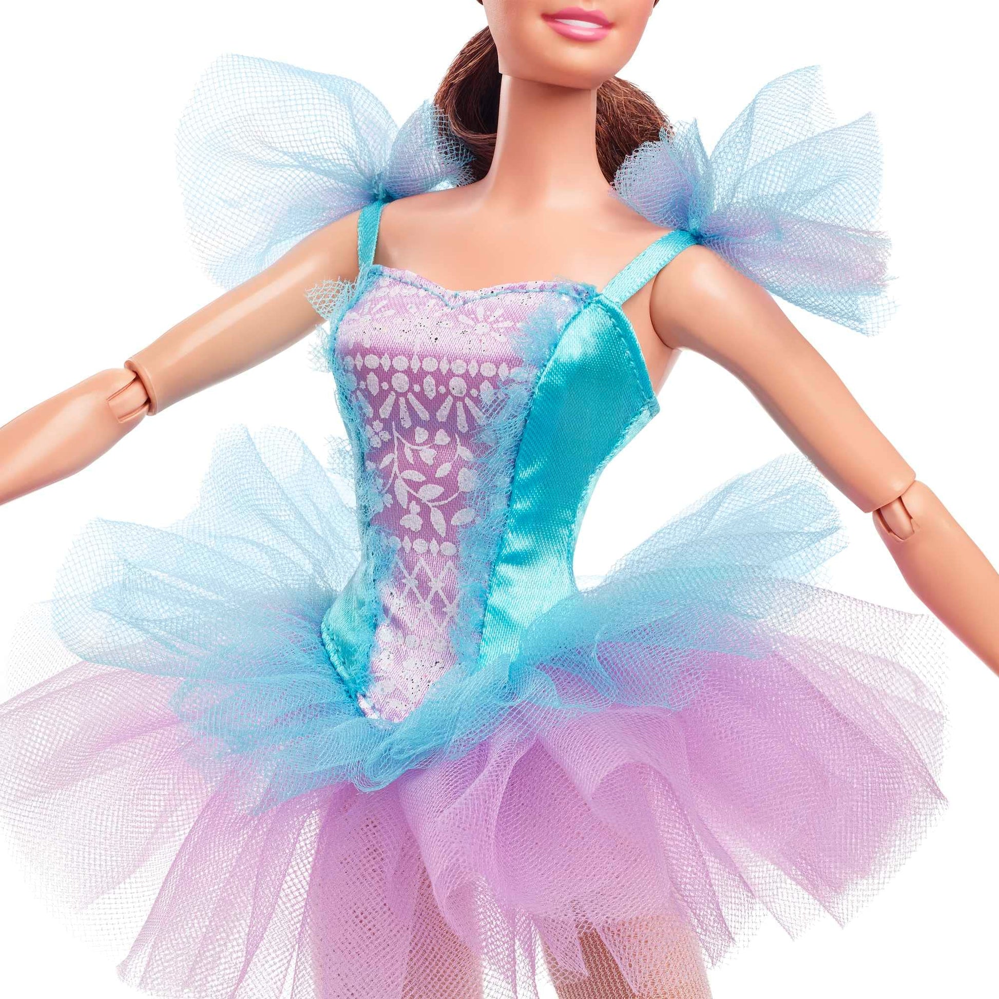 Barbie Signature Articulating Ballet Wishes Collection Doll with Satin Ballet Outfit, Multilayer Tulle Tutu and Accessories