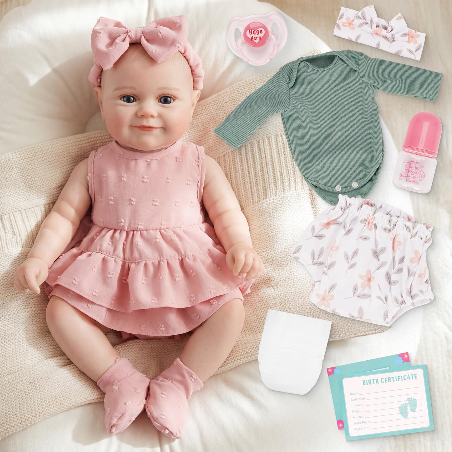 Reborn Baby Dolls with Two Clothing Sets - 20 Inch Realistic Baby Doll boy, Cute Vinyl Body Real Life Baby dolls, Newborn Lifelike Baby Doll with