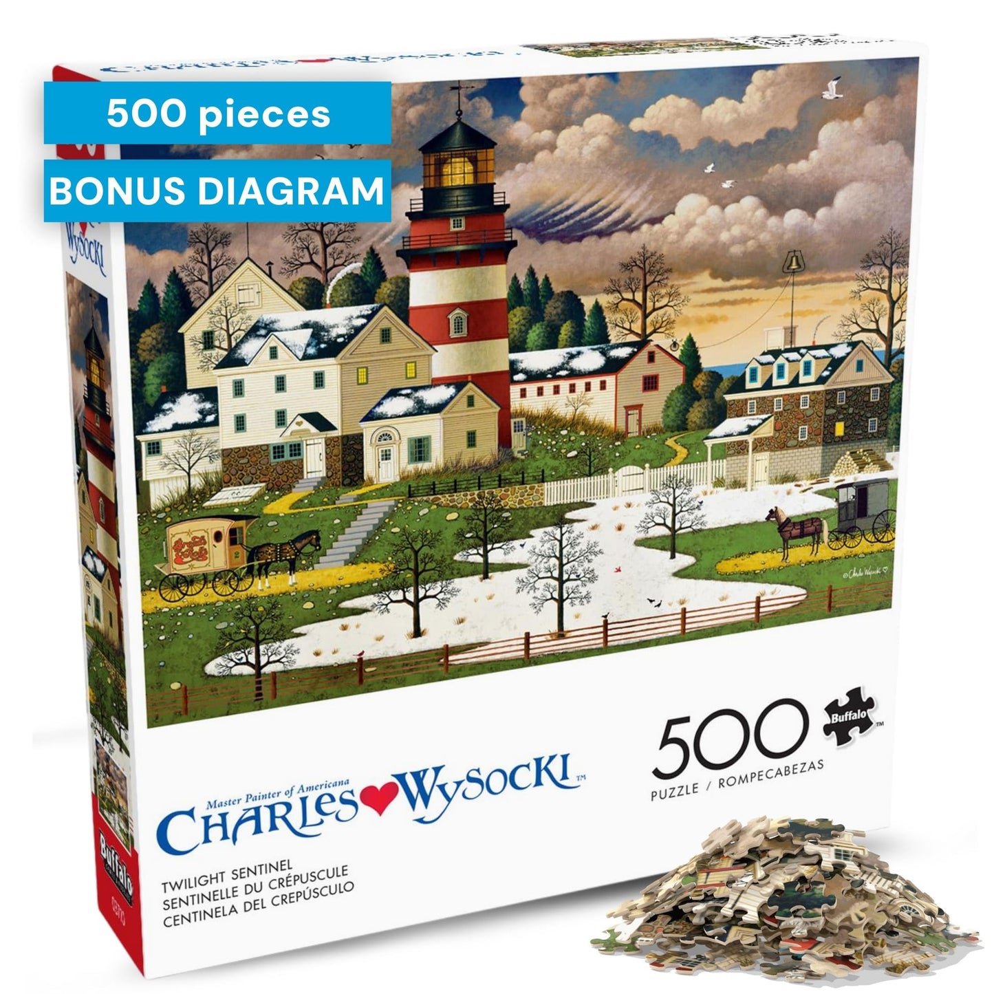 Buffalo Games - Charles Wysocki Twilight - 500 Piece Puzzle for Adults