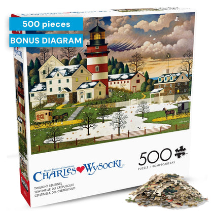 Buffalo Games - Charles Wysocki Twilight - 500 Piece Puzzle for Adults