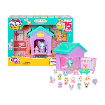 Little Live Pets Puppy House Playset, 15 Mini Collectible Puppies