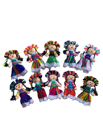 MUNECA LELE Mexican Handmade Doll Set - 10 Piece, Maria Doll Included