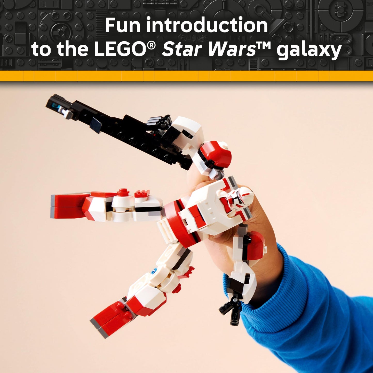 LEGO Star Wars Clone Shock Trooper Mech Building Toy for Boys & Girls - Poseable Star Wars Figure W/Pretend Play Blaster & Stud Shooter for Kids