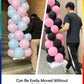 YALLOVE Balloon Column Stand Kit Sets of 2, 7 Feet Height Adjustable Balloon Tower Pillar with Reusable Metal Telescopic Design for Birthday, Wedding
