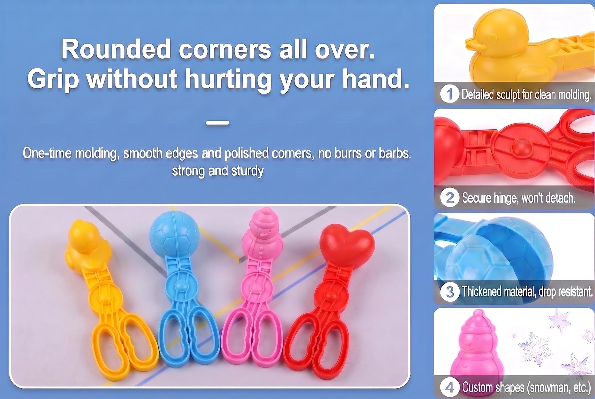 UMUACCAN 4 Pcs Sand Molds Maker for Kids, Sand Toys