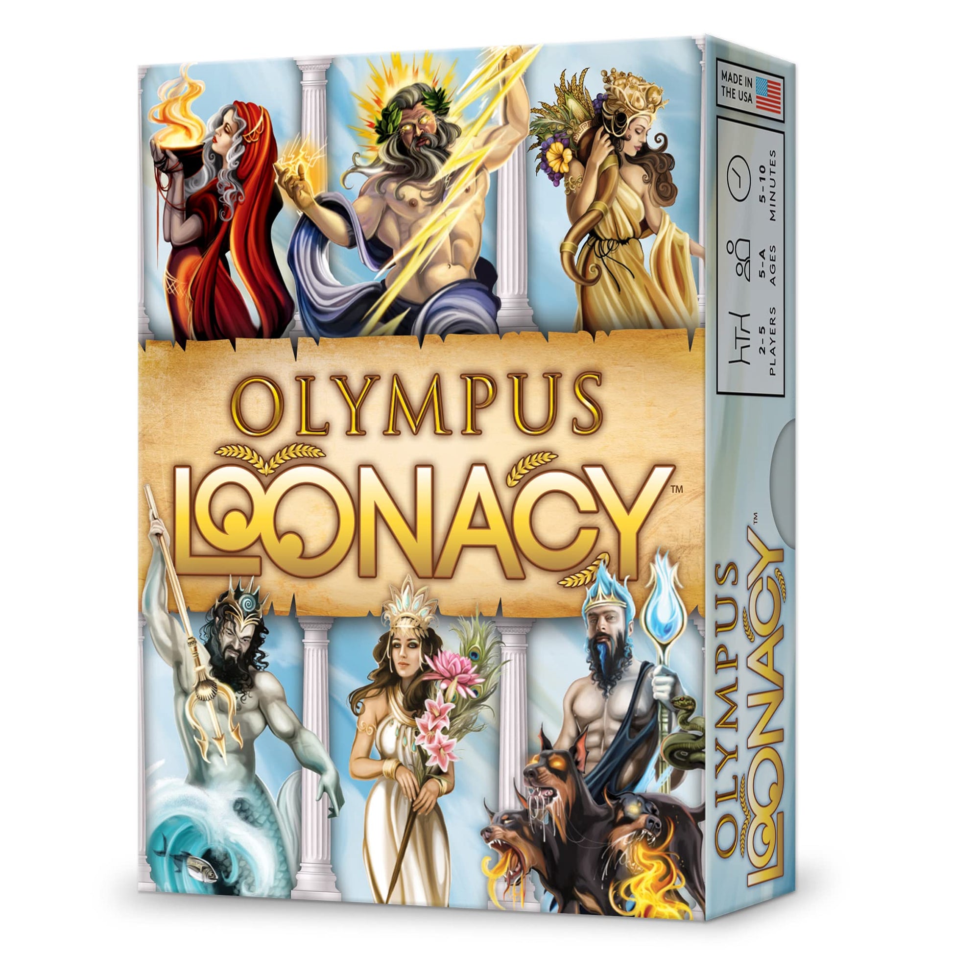 Looney Labs Olympus Fluxx - Greek Mythology Card Game with Ever-Changing Rules & Stunning Art