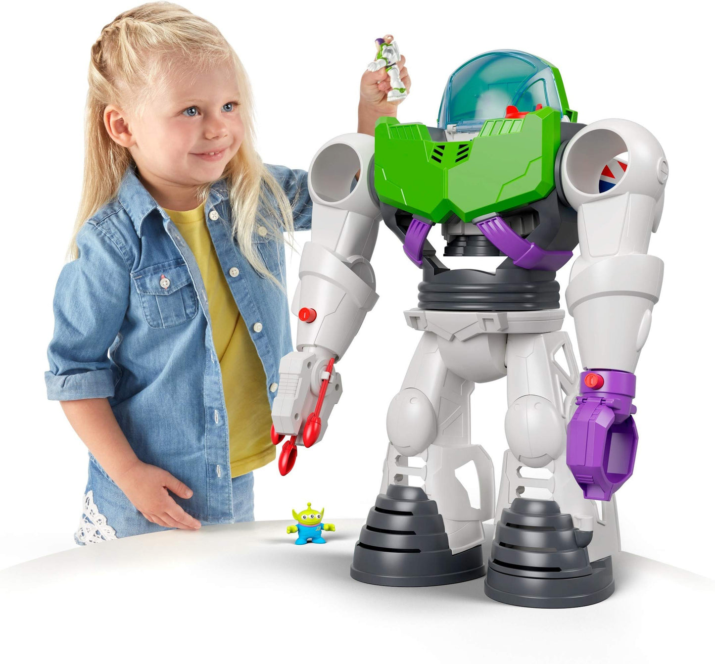 Fisher-Price Imaginext Preschool Toy Disney Pixar Toy Story Buzz Lightyear Robot Playset with Spaceship for Pretend Play Kids Ages 3+ Years