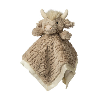 Mary Meyer Lovey Putty Nursery Baby & Toddler Stuffed Animal Security Blanket Soft Snuggle Toy, 13 x 13-Inches, Brown Highland Cow