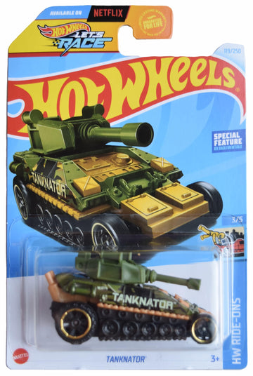 Hot Wheels Tanknator, HW Ride Ons 3/5 [Green/Gold] 119/250