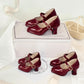 YHYQiFei BJD Doll Shoes Carefully Crafted Fashion High Heels for 1/3 1/4 1/6 11.8 18 24 inch BJD Doll Gifts for Doll Lovers (Glossy Red, 1/3)