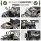 i diy Military Vehicle & Police Car Toy Set with Sound Lights Music, 4 Army Men Action Figures & K9 Dog - Friction Powered Battle Playset for Kids