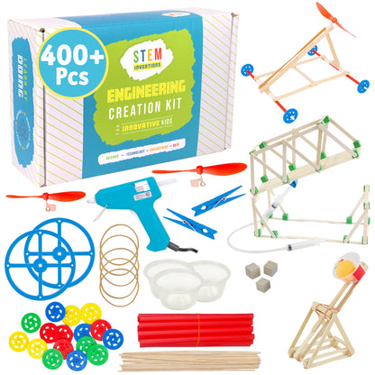 STEM Craft Kit - 25 Engineering Projects, Over 400 Components, Ages 8+