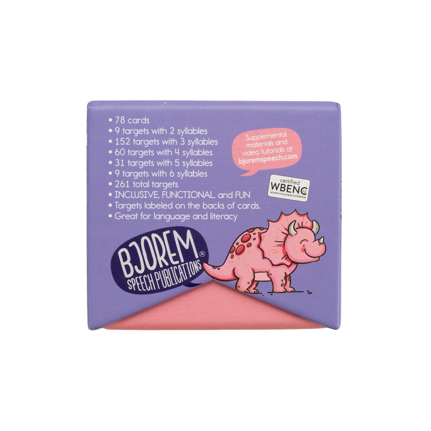 Bjorem Speech® Multisyllabic Words Deck for Speech Therapy - Inclusive, Functional, and Educational Resource Autism, Childhood Apraxia of Speech