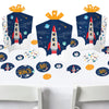 Big Dot of Happiness Blast Off to Outer Space - Rocket Ship Baby Shower or Birthday Party Decor and Confetti - Terrific Table Centerpiece Kit - Set