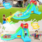 Whubefy Inflatable Water Slide Bounce House,13x8.3ft Blow Up Water Slide for Kids Backyard Water Park with Pool/Slide/Climbing Wall/Water Cannon, Hold