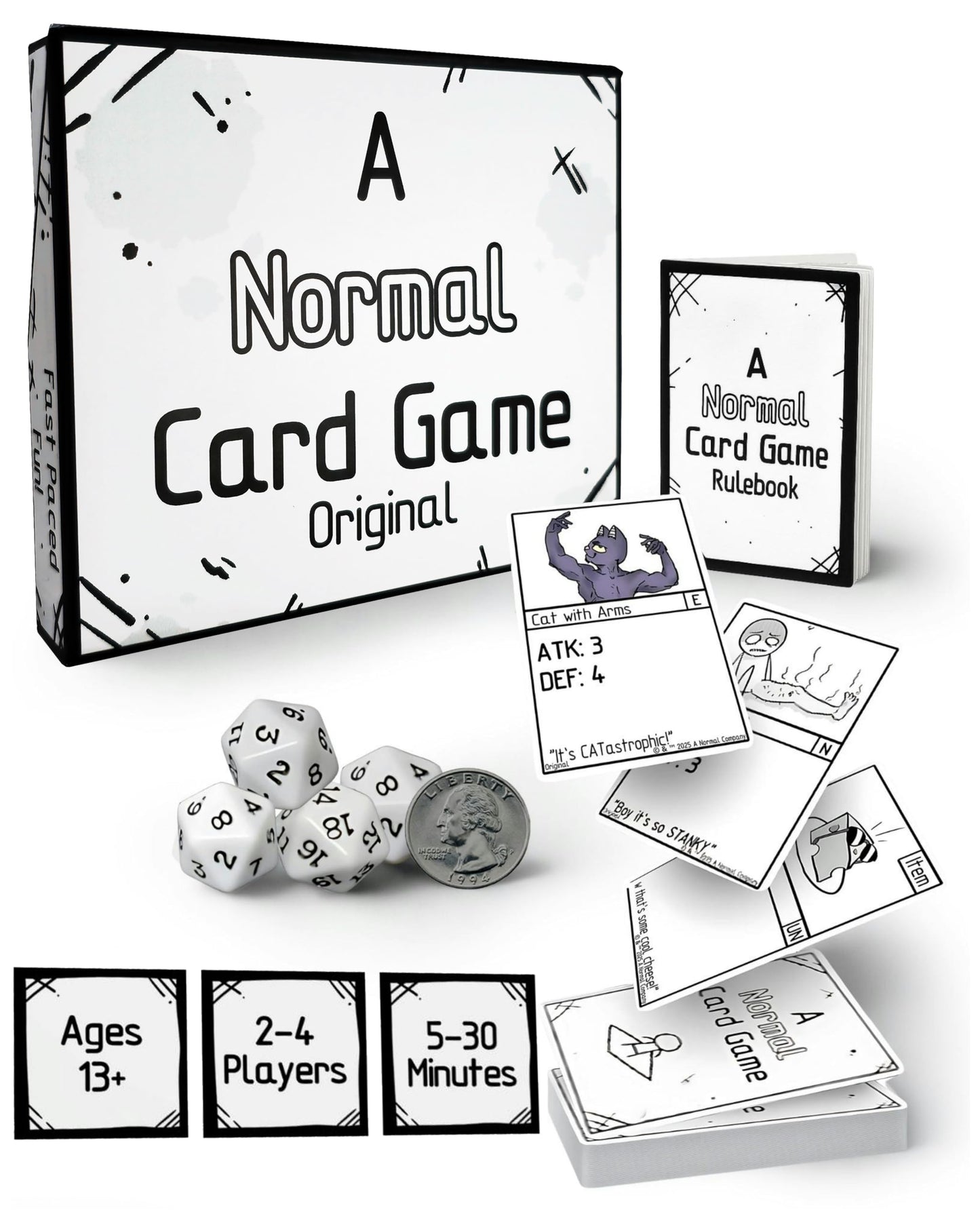A Normal Card Game: Original Edition - Battle Royale Strategy Card Game for Ages 13+, 2-4 Players, Portable Party Game for Families and Groups