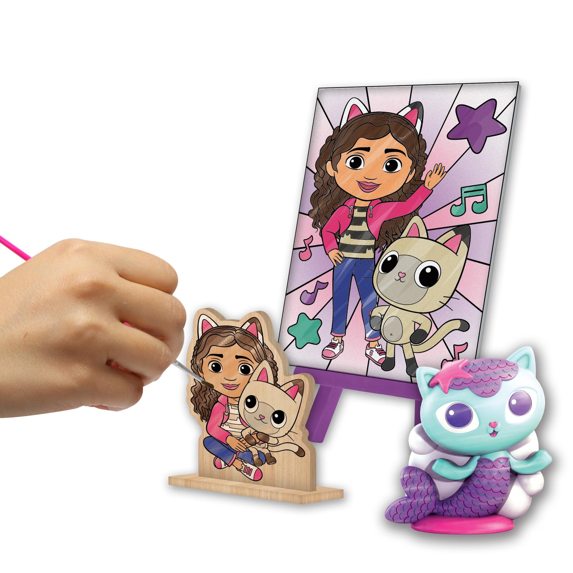 Tara Toys Gabby's Dollhouse 5-in-1 Creativity Tub Multi-Activity Art Kit for Kids with Coloring, Stamps, Stickers, and Fun Craft Materials Great Gift