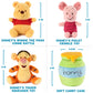 GUND Disney Winnie the Pooh 4-Piece Sensory Plush Toy Playset for Babies