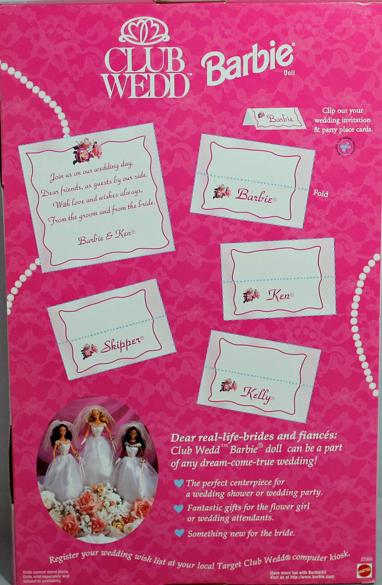 Barbie 22360 1998 Target Club Wedd Blonde Doll
