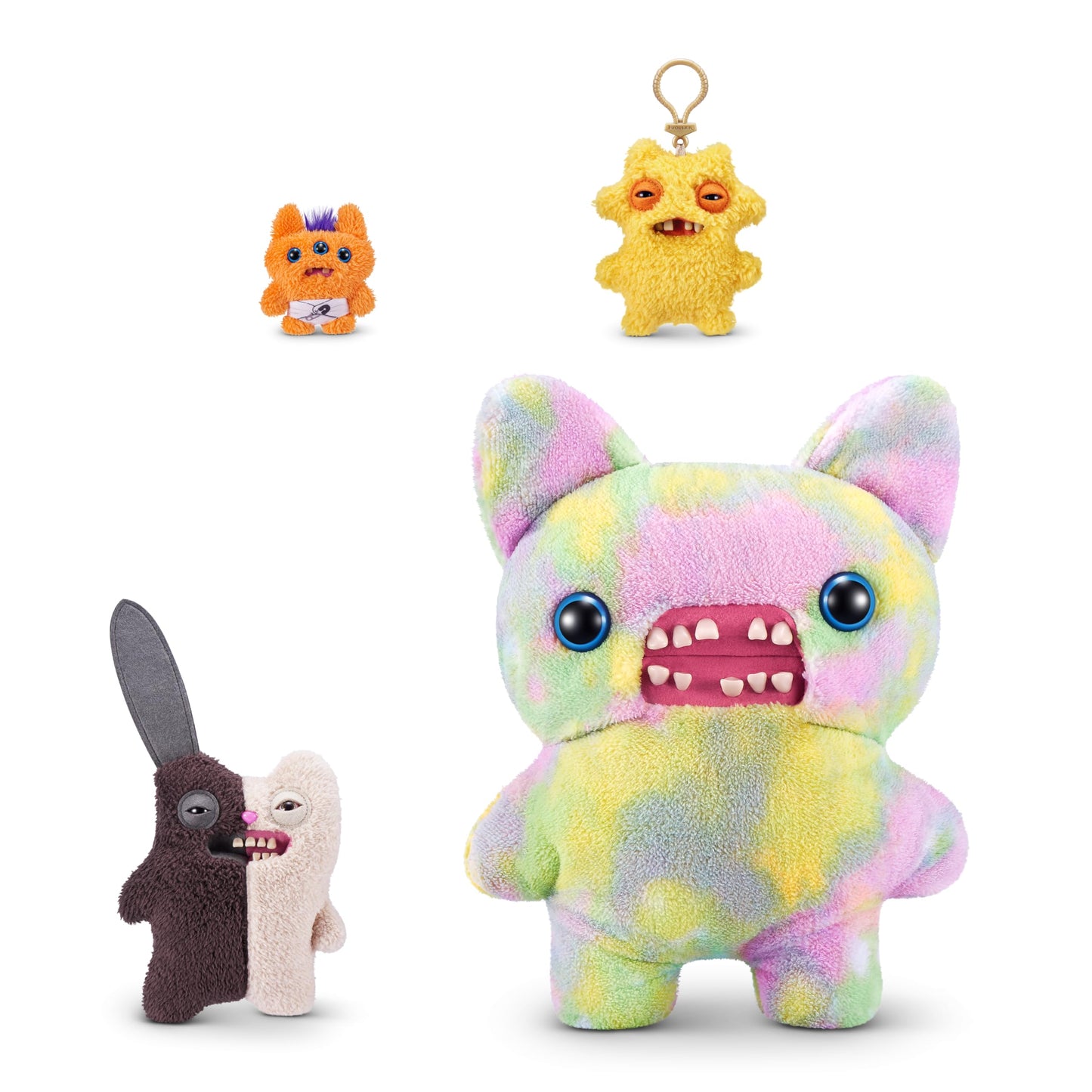 Fuggler Misfit Monsters Series 1 9" by ZURU Funny Ugly Monster Plush Toy (Rabid Tooth - Brown & Beige)
