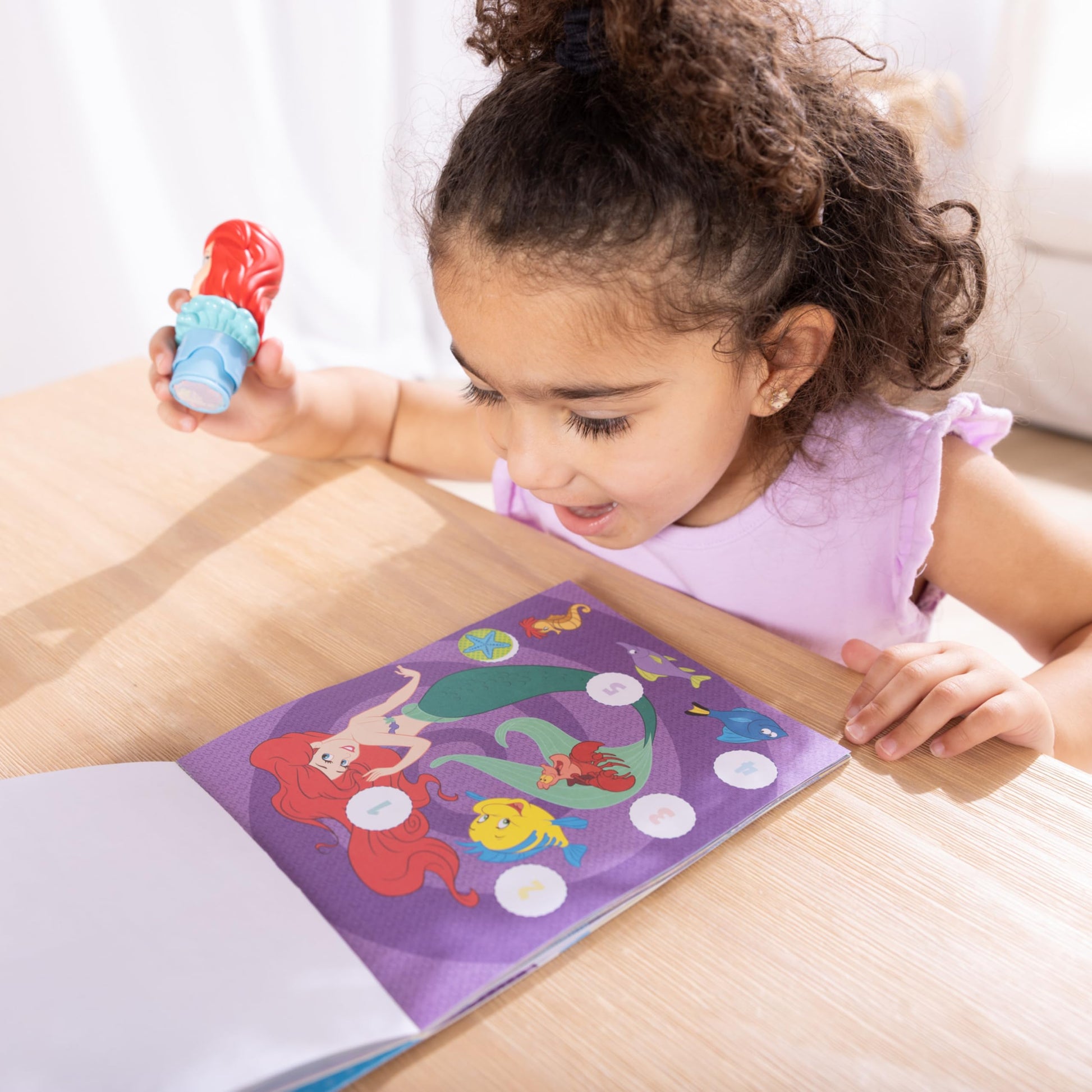 Melissa & Doug Sticker Wow!™ 24-Page Activity Pad and Sticker Stamper, 300 Stickers, Arts and Crafts Fidget Toy Collectible Character - Disney
