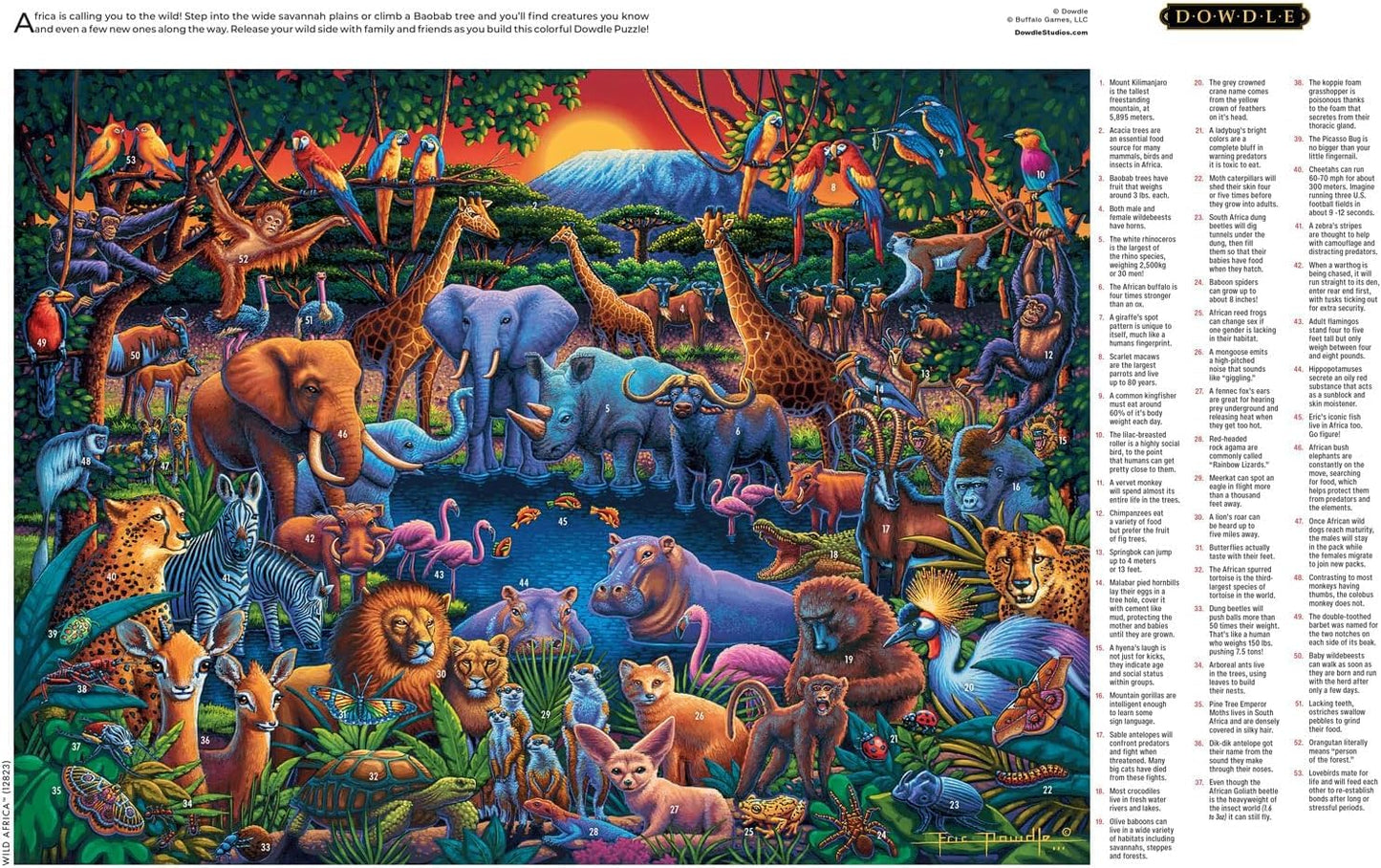 Buffalo Games - Eric Dowdle Wild Africa - 1000 Piece Puzzle for Adults
