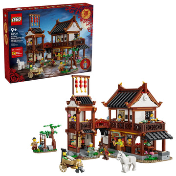 LEGO Chinese Festivals Ancient Moon-Gazing Inn - Building Toy for Boys & Girls, Ages 9+ - Spring Festival Decorations & Craft Kit - 80121