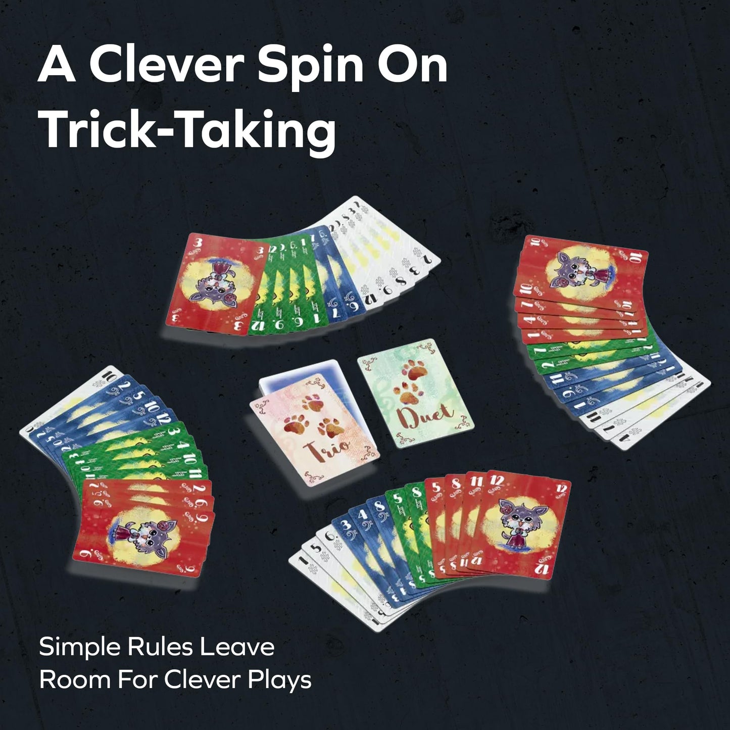 Allplay Vivo Card Game - Trick-Taking Card Game Where The Rules Change Every Round - Twisted Turns in A Tiny Travel-Sized Box - 20 Min 3-4 Players