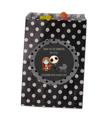 Silly Goose Gifts Thank You For Showering My Little Nightmare With So Much Love Baby Shower Favor Stickers