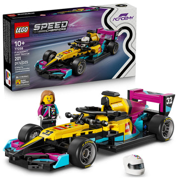 LEGO Speed Champions F1 ACADEMY Race Car Building Toy - Pretend Play Racing Vehicle W/ F1 ACADEMY Minifigure - Play & Display Toy Car for Boys