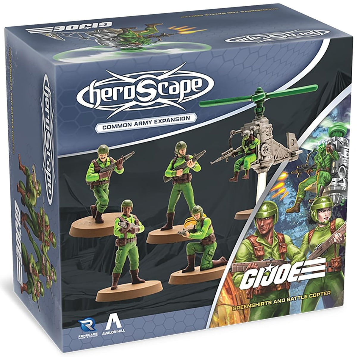 Renegade Game Studios Heroscape: G.I. Joe Greenshirts & Battle Copter Pack