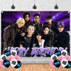 Stray Kids Merch 5 Star Birthday Party Backdrop and Decoration Kpop Music Banner Shoot Photo Background Props for Boys and Girls - 5x3ft
