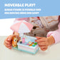 Bluey Vehicle & Figures Ice Cream Cart Toy Playset, Portable Ice Cream Push Cart with 2.5” Articulated Bingo Figure, Play Food Truck for Kids Ages 3+