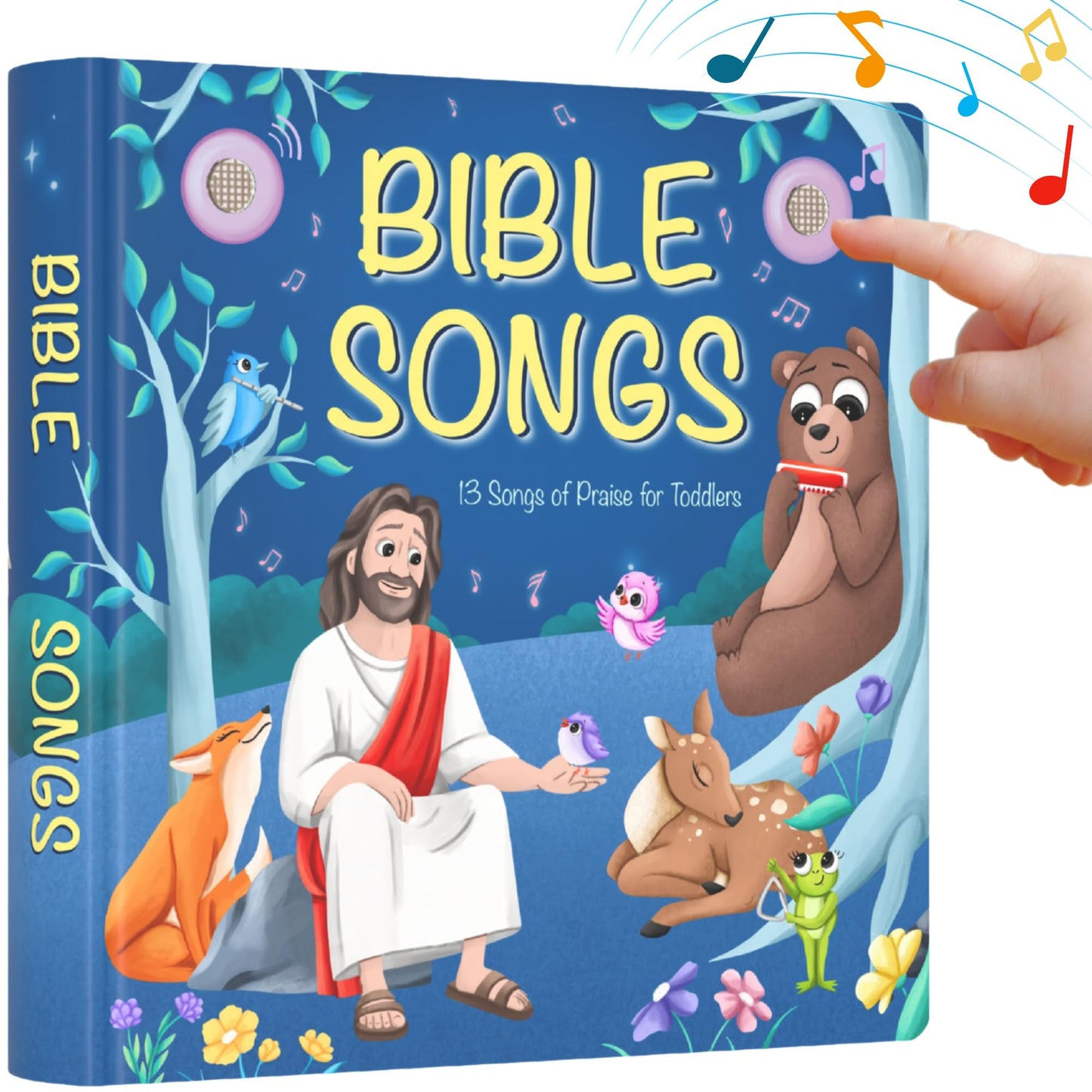 LEARNING BUGS Christian Bible Songs - 13 Songs of Praise for Little Ones, Musical Books for Toddlers, 28-Button Music Book, Musical Toys for Toddlers