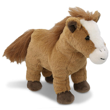 DolliBu Standing Brown Horse Plush - Super Soft Stuffed Animal Horse, Cute Realistic Stuffed Animal Toy for Boys and Girls, Adorable Plush Toy Gift