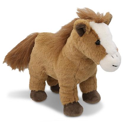 DolliBu Standing Brown Horse Plush - Super Soft Stuffed Animal Horse, Cute Realistic Stuffed Animal Toy for Boys and Girls, Adorable Plush Toy Gift