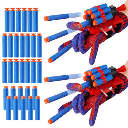 Set of 2 Spider Web Shooter Wrist Launcher Gloves - Easter Basket Stuffers