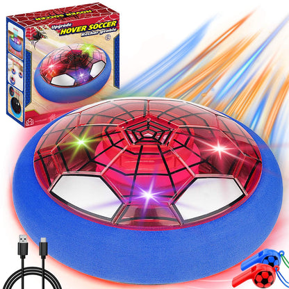 SUYUKI Hover Soccer Ball for Kids Boys, Spider Soccer Toys for Boys 4 5 6 7 8 9 10, Indoor Boy Toys with Led Lights and Foam Cushion Spider Hover
